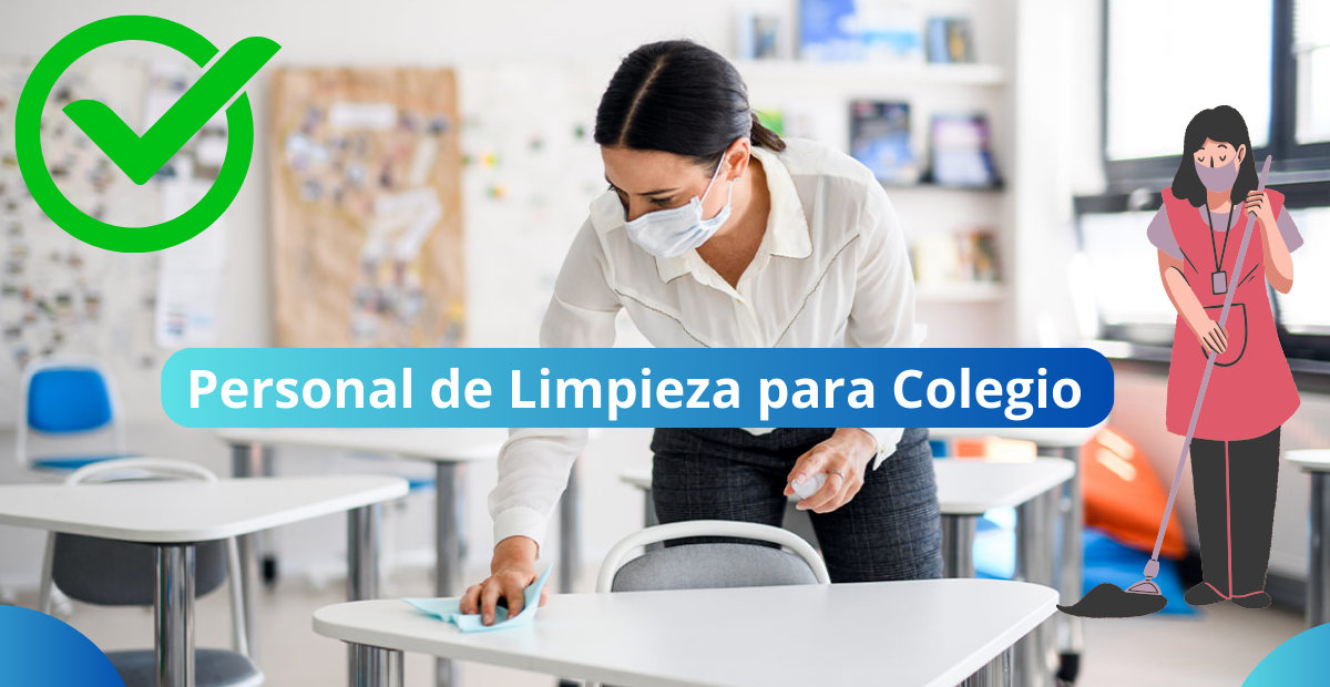 Personal de limpieza en colegio